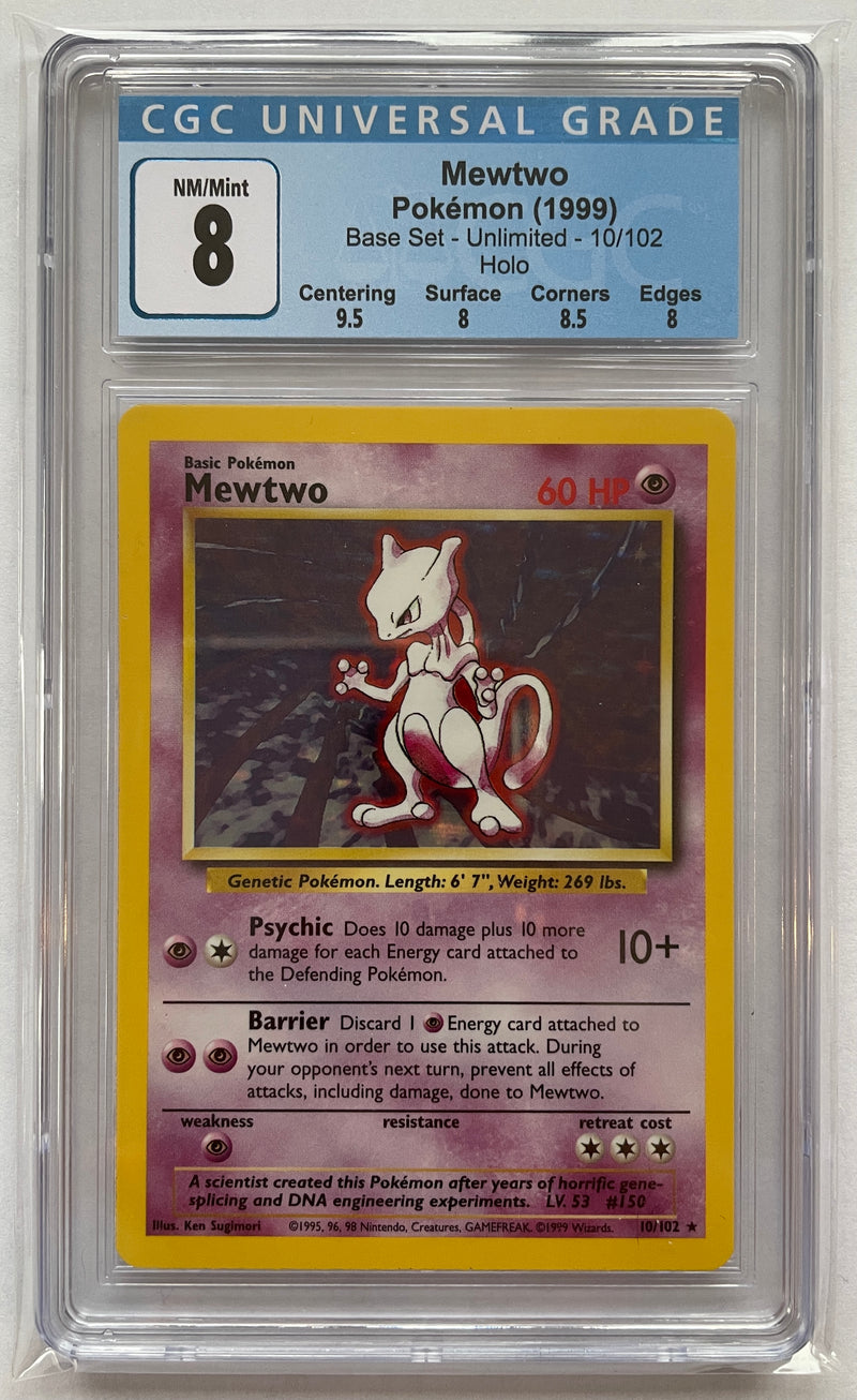 Mewtwo 10/102 Base Set CGC 8