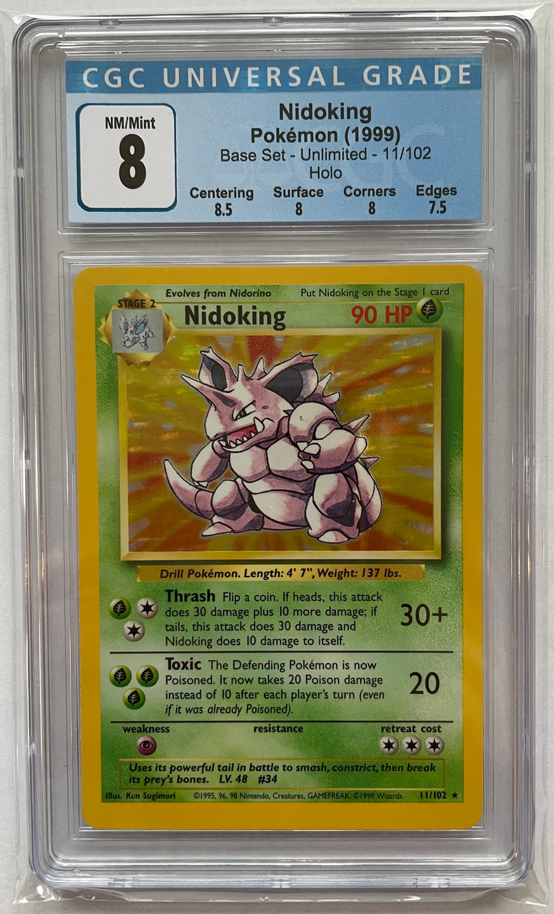 Nidoking 11/102 Base Set CGC 8