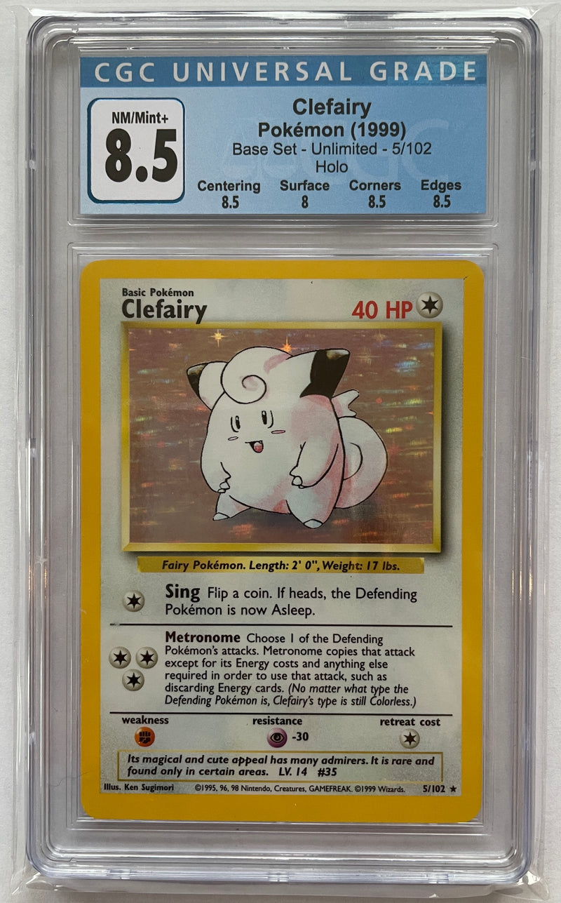 Clefairy 5/102 Base Set CGC 8.5