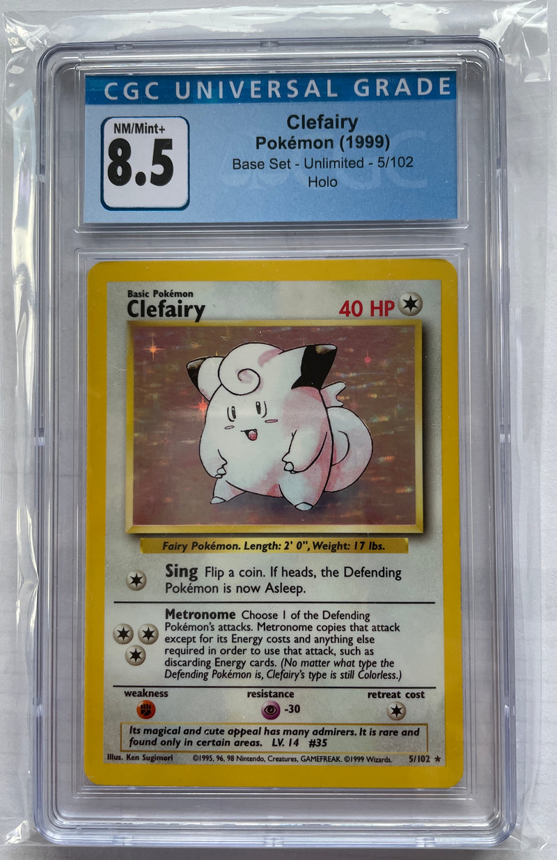 Clefairy 5/102 Base Set CGC 8.5