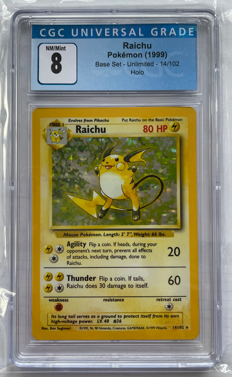 Raichu 14/102 Base Set CGC 8