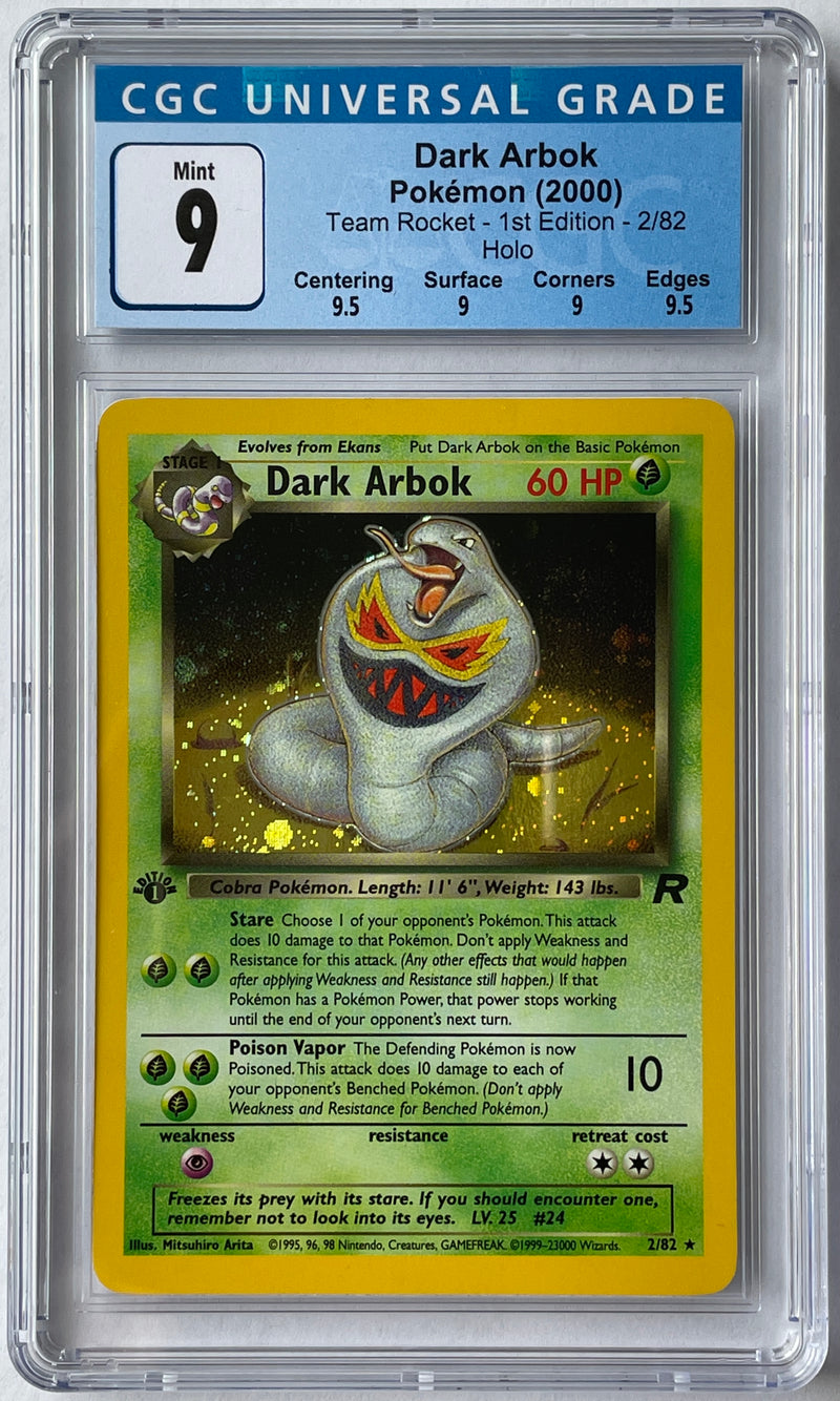 Dark Arbok 2/82 First Edition Team Rocket CGC 9